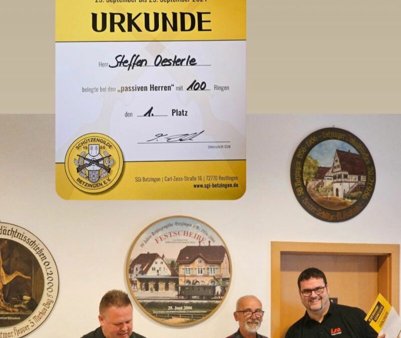 Jedermann-Schießen in Betzingen – Unser Team zeigt Treffsicherheit und Teamgeist